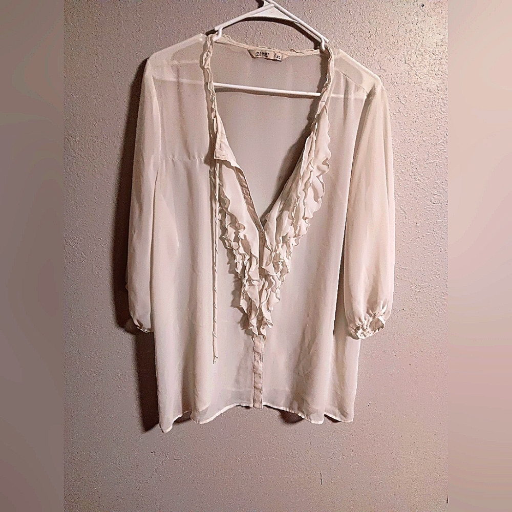 Old navy white blouse Xlarge